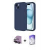 MARSİLYAN™- iPhone 14 Kılıf Yankı Yansıma Özel Seri - Siyah Bilvis 5in1 3D Magic Cam Ekran Koruyucu + Raze Metal Kamera Lens - SH