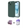 MARSİLYAN™- iPhone 14 Kılıf Yankı Yansıma Özel Seri - Siyah Bilvis 5in1 3D Magic Cam Ekran Koruyucu + Raze Metal Kamera Lens - KI