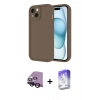 MARSİLYAN™- iPhone 14 Kılıf Yankı Yansıma Özel Seri - Siyah Bilvis 5in1 3D Magic Cam Ekran Koruyucu + Raze Metal Kamera Lens - SH