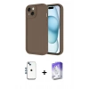 MARSİLYAN™- iPhone 14 Kılıf Yankı Yansıma Özel Seri - Siyah Bilvis 5in1 3D Magic Cam Ekran Koruyucu + Shine Kamera Lens - MI