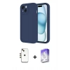 MARSİLYAN™- iPhone 14 Kılıf Yankı Yansıma Özel Seri - Siyah Bilvis 5in1 3D Magic Cam Ekran Koruyucu + Shine Kamera Lens - GD