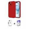 MARSİLYAN™- iPhone 14 Kılıf Yankı Yansıma Özel Seri - Siyah Bilvis 5in1 3D Magic Cam Ekran Koruyucu + Shine Kamera Lens - GD