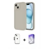 MARSİLYAN™- iPhone 14 Kılıf Yankı Yansıma Özel Seri - Siyah Bilvis 5in1 3D Magic Cam Ekran Koruyucu + Shine Kamera Lens - SH