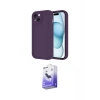 MARSİLYAN™- iPhone 14 Kılıf Yankı Yansıma Özel Seri - Siyah Bilvis 5in1 5D Magic Hayalet Cam Ekran Koruyucu