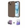 MARSİLYAN™- iPhone 14 Kılıf Yankı Yansıma Özel Seri - Siyah Bilvis 5in1 5D Magic Hayalet Cam Ekran Koruyucu + Raze Metal Kamera Lens - SH