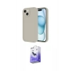 MARSİLYAN™- iPhone 14 Kılıf Yankı Yansıma Özel Seri - Siyah Bilvis 5in1 5D Magic Hayalet Cam Ekran Koruyucu