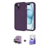 MARSİLYAN™- iPhone 14 Kılıf Yankı Yansıma Özel Seri - Siyah Bilvis 5in1 5D Magic Hayalet Cam Ekran Koruyucu + Raze Metal Kamera Lens - SH