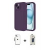 MARSİLYAN™- iPhone 14 Kılıf Yankı Yansıma Özel Seri - Siyah Bilvis Hayalet Cam Ekran Koruyucu + Shine Kamera Lens - GS