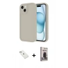 MARSİLYAN™- iPhone 14 Kılıf Yankı Yansıma Özel Seri - Siyah Bilvis Hayalet Cam Ekran Koruyucu + Diamond Kamera Lens - YL
