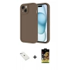 MARSİLYAN™- iPhone 14 Kılıf Yankı Yansıma Özel Seri - Siyah Buffer Cam Ekran Koruyucu + Diamond Kamera Lens - SABE
