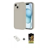 MARSİLYAN™- iPhone 14 Kılıf Yankı Yansıma Özel Seri - Siyah Buffer Cam Ekran Koruyucu + Diamond Kamera Lens - SABE