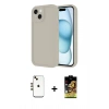 MARSİLYAN™- iPhone 14 Kılıf Yankı Yansıma Özel Seri - Siyah Buffer Cam Ekran Koruyucu + Shine Kamera Lens - GD