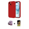 MARSİLYAN™- iPhone 14 Kılıf Yankı Yansıma Özel Seri - Siyah Buffer Cam Ekran Koruyucu + Raze Metal Kamera Lens - KI