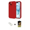 MARSİLYAN™- iPhone 14 Kılıf Yankı Yansıma Özel Seri - Siyah Buffer Cam Ekran Koruyucu + Diamond Kamera Lens - PE