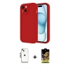 MARSİLYAN™- iPhone 14 Kılıf Yankı Yansıma Özel Seri - Siyah Buffer Cam Ekran Koruyucu + Shine Kamera Lens - GS