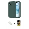 MARSİLYAN™- iPhone 14 Kılıf Yankı Yansıma Özel Seri - Siyah Buffer Cam Ekran Koruyucu + Diamond Kamera Lens - YL
