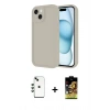 MARSİLYAN™- iPhone 14 Kılıf Yankı Yansıma Özel Seri - Siyah Buffer Cam Ekran Koruyucu + Shine Kamera Lens - YL