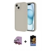 MARSİLYAN™- iPhone 14 Kılıf Yankı Yansıma Özel Seri - Siyah Buffer Hayalet Cam Ekran Koruyucu + Raze Metal Kamera Lens - KI