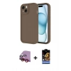 MARSİLYAN™- iPhone 14 Kılıf Yankı Yansıma Özel Seri - Siyah Buffer Hayalet Cam Ekran Koruyucu + Raze Metal Kamera Lens - KI