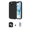 MARSİLYAN™- iPhone 14 Kılıf Yankı Yansıma Özel Seri - Siyah Joko Magic 5D Cam + PVD Metal Kamera Lens - MI