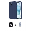 MARSİLYAN™- iPhone 14 Kılıf Yankı Yansıma Özel Seri - Siyah Joko Magic 5D Cam + PVD Metal Kamera Lens - MI