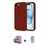 MARSİLYAN™- iPhone 14 Kılıf Yankı Yansıma Özel Seri - Siyah Joko Magic 5D Cam + Mor Raze Metal Kamera Lens