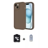 MARSİLYAN™- iPhone 14 Kılıf Yankı Yansıma Özel Seri - Siyah Joko Magic 5D Cam + PVD Metal Kamera Lens - MI