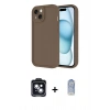 MARSİLYAN™- iPhone 14 Kılıf Yankı Yansıma Özel Seri - Siyah Joko Magic 5D Cam + PVD Metal Kamera Lens - SH