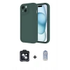 MARSİLYAN™- iPhone 14 Kılıf Yankı Yansıma Özel Seri - Siyah Joko Magic 5D Cam + PVD Metal Kamera Lens - SH