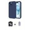 MARSİLYAN™- iPhone 14 Kılıf Yankı Yansıma Özel Seri - Siyah Joko Magic 5D Cam + PVD Metal Kamera Lens - SH