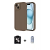 MARSİLYAN™- iPhone 14 Kılıf Yankı Yansıma Özel Seri - Siyah Joko Magic 5D Cam + PVD Metal Kamera Lens - TU