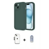 MARSİLYAN™- iPhone 14 Kılıf Yankı Yansıma Özel Seri - Siyah Joko Magic 5D Cam + Shine Kamera Lens - SH