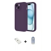 MARSİLYAN™- iPhone 14 Kılıf Yankı Yansıma Özel Seri - Siyah Joko Magic 5D Cam + Sierra Blue Diamond Kamera Lens