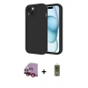 MARSİLYAN™- iPhone 14 Kılıf Yankı Yansıma Özel Seri - Siyah Joko Magic 5D Hayalet Cam + Raze Metal Kamera Lens - KI