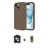 MARSİLYAN™- iPhone 14 Kılıf Yankı Yansıma Özel Seri - Siyah Joko Magic 5D Hayalet Cam + PVD Metal Kamera Lens - SH