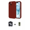 MARSİLYAN™- iPhone 14 Kılıf Yankı Yansıma Özel Seri - Siyah Joko Magic 5D Hayalet Cam + PVD Metal Kamera Lens - SH