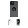MARSİLYAN™- iPhone 14 Kılıf Yörünge Çizgi - Şeffaf 360 Full Body Arka Koruyucu + Shine Kamera Lens - GI