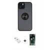 MARSİLYAN™- iPhone 14 Kılıf Yörünge Çizgi - Şeffaf 360 Full Body Arka Koruyucu + Diamond Kamera Lens - SABE