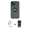 MARSİLYAN™- iPhone 14 Kılıf Yörünge Çizgi - Şeffaf 360 Full Body Arka Koruyucu + Shine Kamera Lens - SH