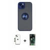 MARSİLYAN™- iPhone 14 Kılıf Yörünge Çizgi - Şeffaf 360 Full Body Arka Koruyucu + Shine Kamera Lens - YL
