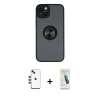 MARSİLYAN™- iPhone 14 Kılıf Yörünge Çizgi - Şeffaf Pasifik Cam Ekran Koruyucu + Shine Kamera Lens - KI