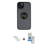 MARSİLYAN™- iPhone 14 Kılıf Yörünge Çizgi - Şeffaf Royal Nano Ekran Koruyucu + Diamond Kamera Lens - YL