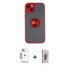 MARSİLYAN™- iPhone 14 Kılıf Yörünge Çizgi - Siyah Bilvis 3D Cam Ekran Koruyucu + Shine Kamera Lens - KI