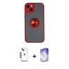 MARSİLYAN™- iPhone 14 Kılıf Yörünge Çizgi - Siyah Bilvis 5in1 3D Magic Cam Ekran Koruyucu + Shine Kamera Lens - KI