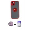 MARSİLYAN™- iPhone 14 Kılıf Yörünge Çizgi - Siyah Bilvis 5in1 3D Magic Cam Ekran Koruyucu + Raze Metal Kamera Lens - MR