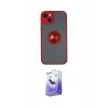 MARSİLYAN™- iPhone 14 Kılıf Yörünge Çizgi - Siyah Bilvis 5in1 5D Magic Hayalet Cam Ekran Koruyucu