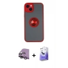 MARSİLYAN™- iPhone 14 Kılıf Yörünge Çizgi - Siyah Bilvis 5in1 5D Magic Hayalet Cam Ekran Koruyucu + Raze Metal Kamera Lens - GS