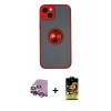 MARSİLYAN™- iPhone 14 Kılıf Yörünge Çizgi - Siyah Buffer Cam Ekran Koruyucu + Raze Metal Kamera Lens - MR
