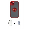 MARSİLYAN™- iPhone 14 Kılıf Yörünge Çizgi - Siyah Joko Magic 5D Cam + Shine Kamera Lens - GI
