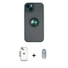 MARSİLYAN™- iPhone 14 Kılıf Yörünge Çizgi - Siyah Joko Magic 5D Cam + Shine Kamera Lens - GI